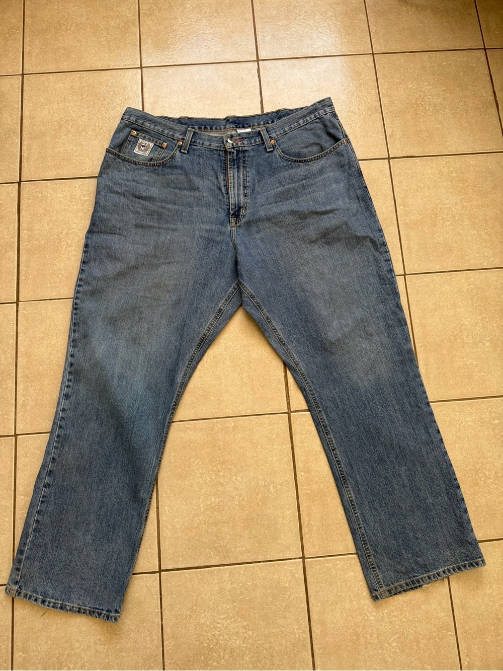 Cinch White Label Mens Relaxed Fit Light Wash Denim Jeans 42x32